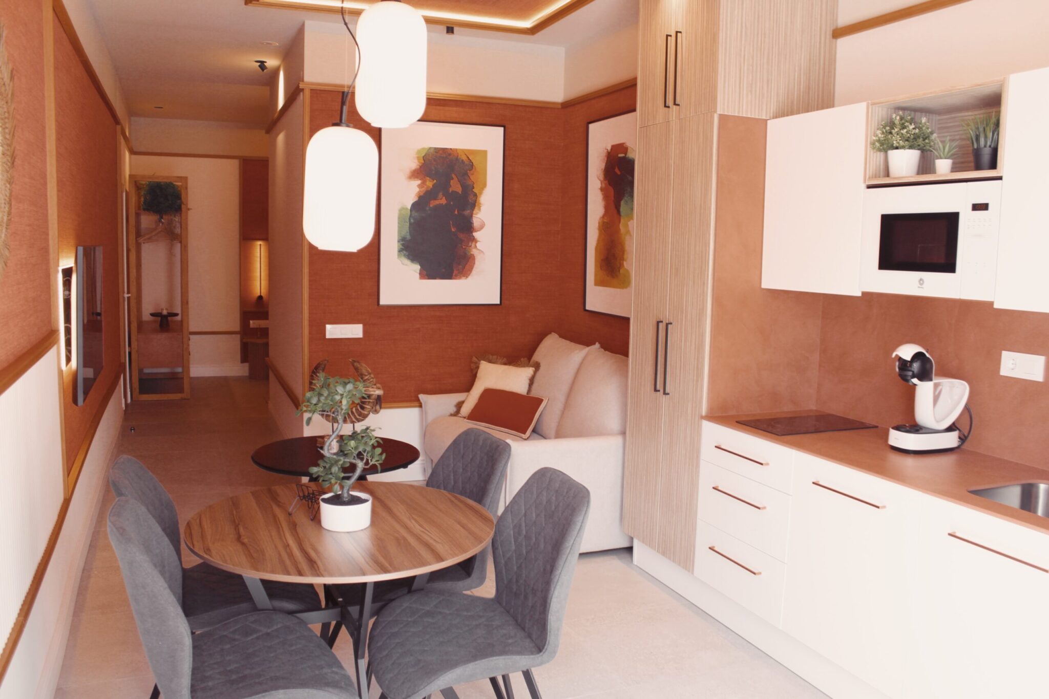 Cocina del loft Promotur Suites para alquiler de apartamentos turísticos en Valencia Capital